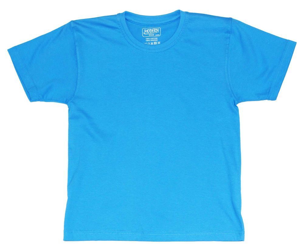 голубая детская футболка