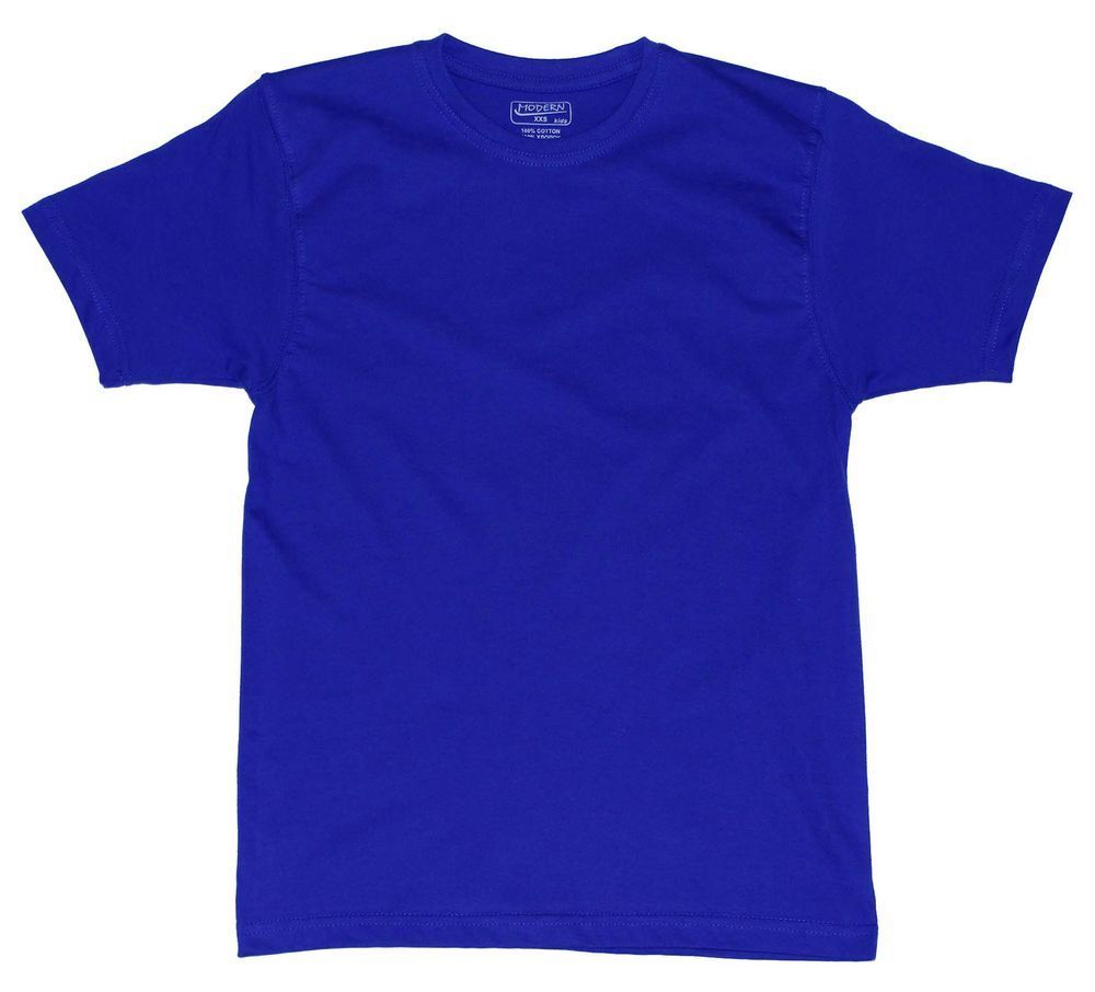 ярко-синяя детская футболка