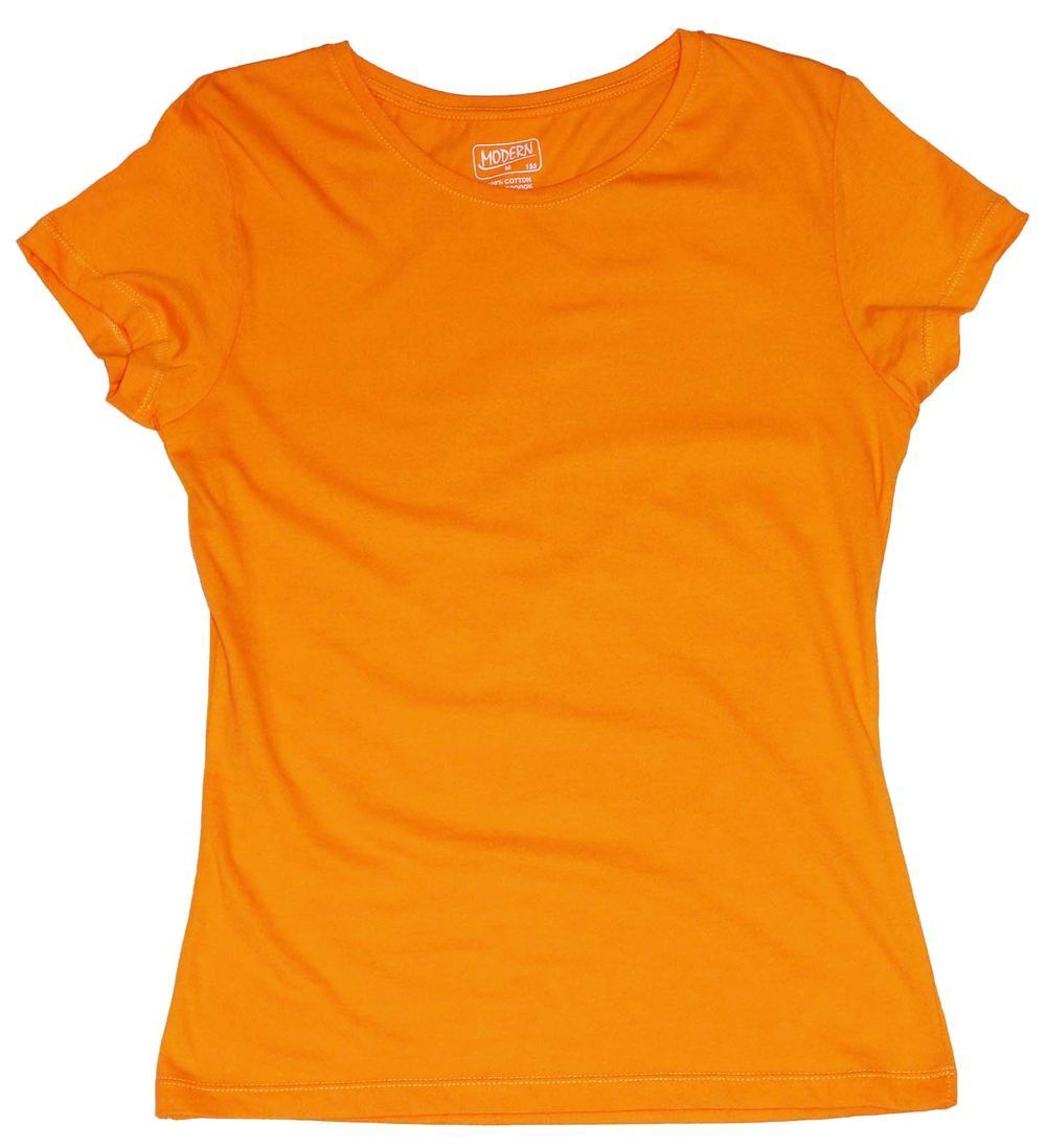 оранжевая женская футболка