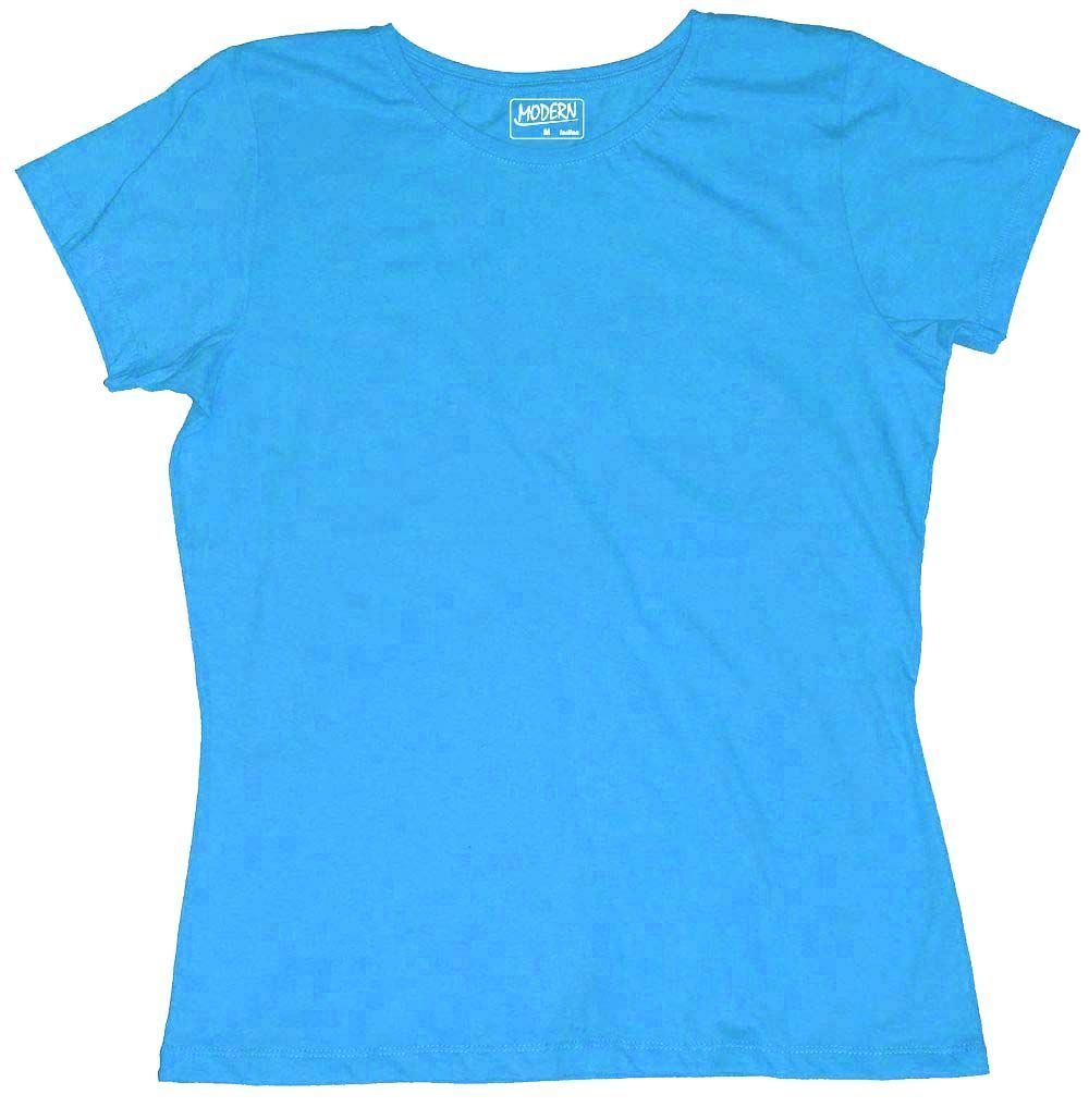Голубая женская футболка