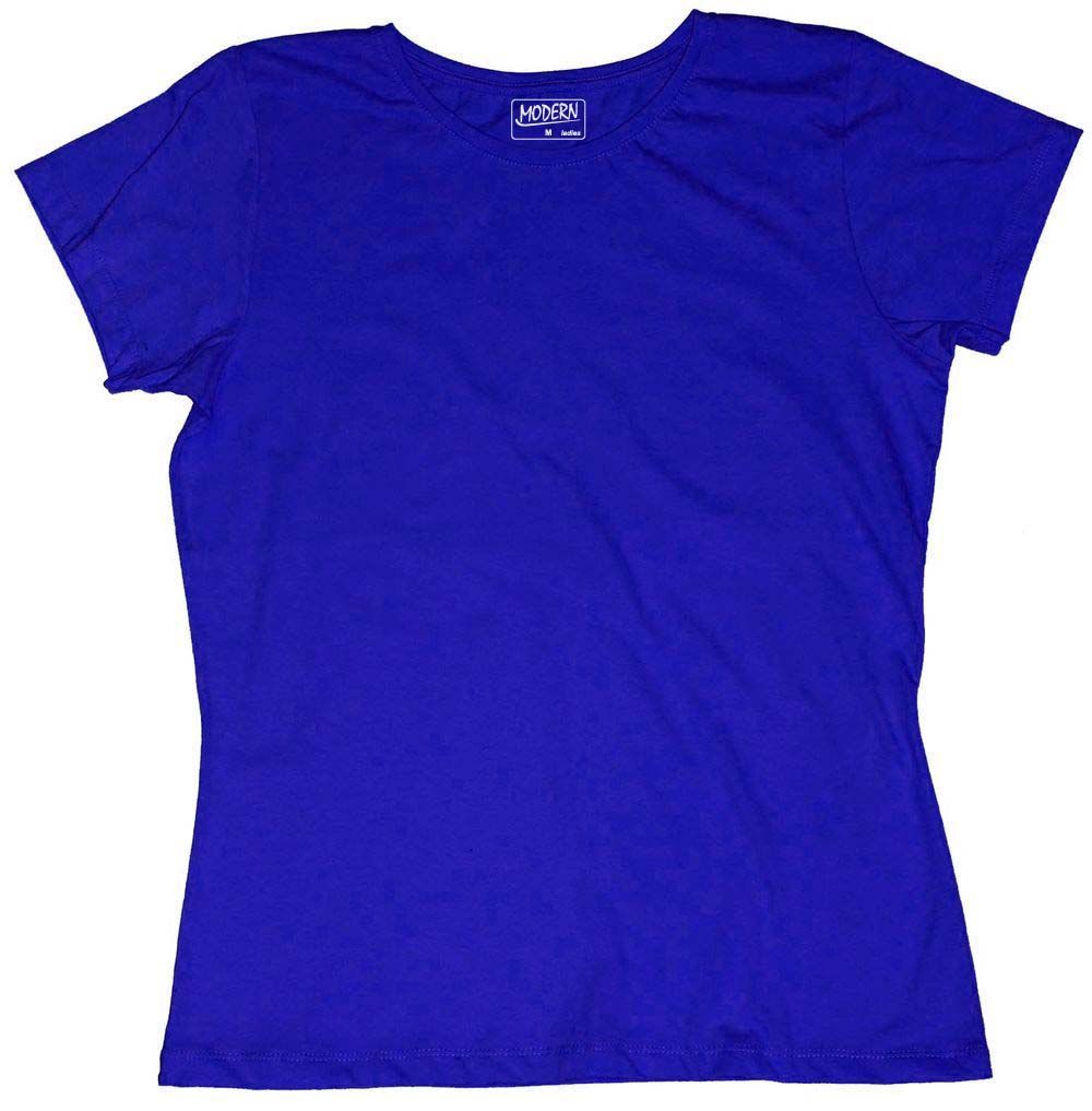 Ярко-синяя женская футболка