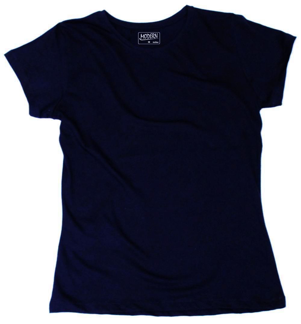темно-синяя женская футболка