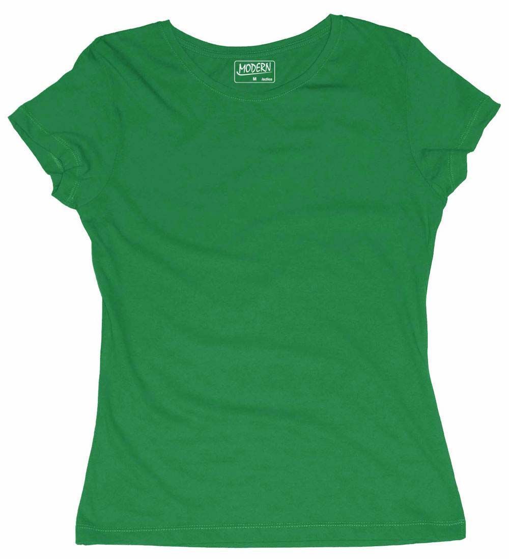 зеленая женская футболка